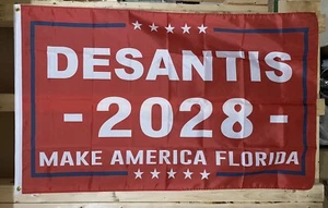 Ron DeSantis 2028 Flagge KOSTENLOSER VERSAND Präsident retten Amerika Republikaner USA Schild 3 x 5 ' - Bild 1 von 1