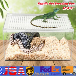 Large Tank Cage Reptile Pet Enclosure Lizard Spider Snake Tortoise Breeding Box! - Picture 1 of 20