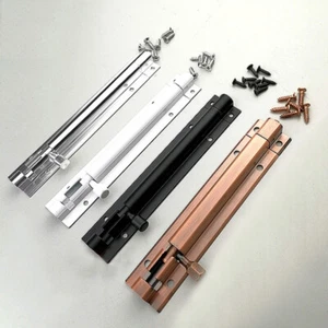 Door Slide Bolt Catch Chrome Choose: Size Small-Medium-Large Bathroom Latch Lock - Picture 1 of 28