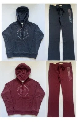 Conjunto de Moletom e Calça de Moletom Aeropostale Aero Feminina Flare XS S M L XL!! - Imagem 1 de 3