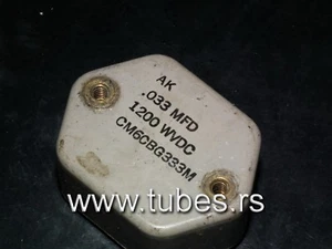 One vintage MICA capacitor 0.033 mfd 1200V Sangamo USA 0.033uF 1200WV - Picture 1 of 5