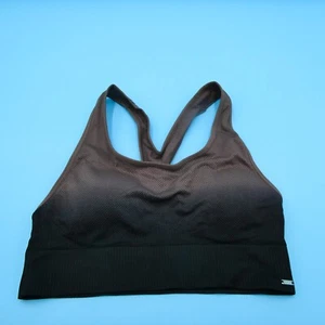 Victorias Secret Sports Bra Small Beige Gray Padded Seamless Lightly Lined New - Picture 1 of 9