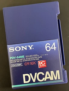 SONY PDV-64ME (64 min DVCAM, 96 min DV/HDV) L size DVCAM tape, new - Afbeelding 1 van 8