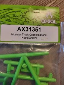 Axial AX31351: Monster Truck Cage Roof and Hood (Green) NEW IN PACKAGE - Picture 1 of 3