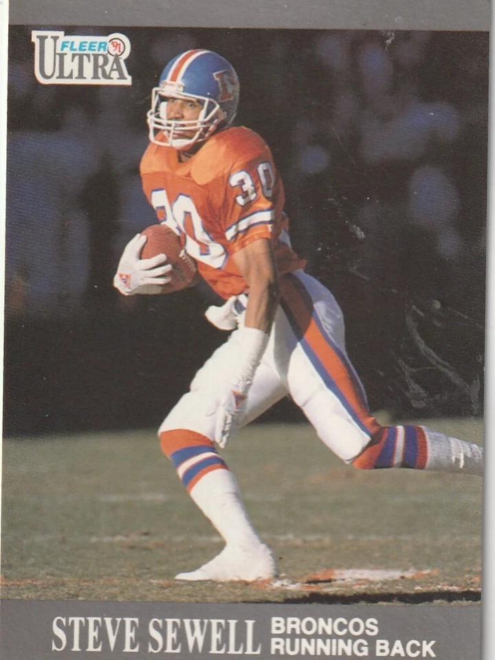 FREE SHIPPING-MINT-1991 Fleer Ultra Steve Sewell #40 BRONCOS - Image 1 of 1