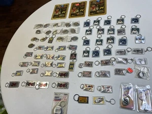 Vintage Lot of 75 NASCAR Plastic Pewter Keychains Earnhardt Gordon - Picture 1 of 10