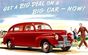 ANTIKES AUTO, 1940er BIG FORD, LOT OF 3 VINTAGE POSTCARDS (W630) - Bild 1 von 6