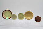 Dollhouse Miniature Ceramic Dishware Plates & Serving Bowls Yellow & Golds