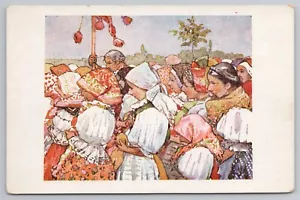 Procesión por el artista Joža Uprka Moravia República Checa c1910 postal - Imagen 1 de 2