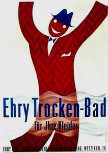 Original vintage poster EHRY DRY LAUNDRY MEN'S FASHION 1949 - Picture 1 of 1
