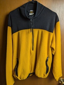 Men's Vintage REI Fleece 1/2 Zip Pullover Yellow/Black Size Large - Picture 1 of 6