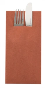 Bestecktasche Terrakotta aus Linclass® Airlaid 40 x 40 cm, 100 Stück - Serviette - Picture 1 of 3