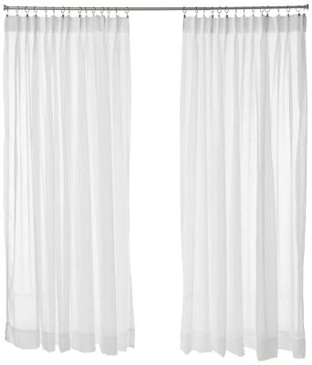 Stylemaster Splendor Pinch Pleated Drapes Pair, 2 of 48" by 84", White - Image 1 of 4