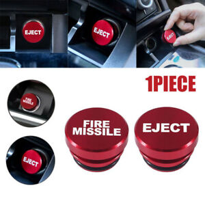 Universal Fire Missile Eject Button Car Cigarette Lighter Cover Accessories 12V