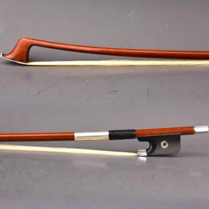 E.SARTORY Copy Master Pernambuco Cello Bow 4/4 Ebony Ring Frog Silver Part Stiff - Picture 1 of 12
