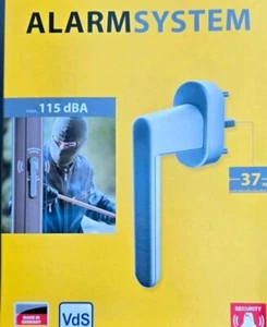 Sicherheits Alarmgriff, 37 mm Stiftlänge, Silber für Fenster,Balkon und Terrasse - Bild 1 von 5