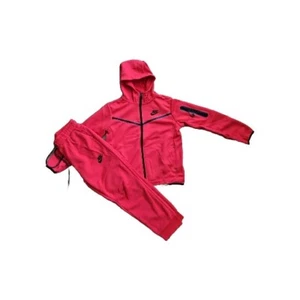 Nike Boy's 2- Piece Cotton Sweatsuit Joggers&Zip Up Hoodie Red Ex Small (5/6) - Picture 1 of 5
