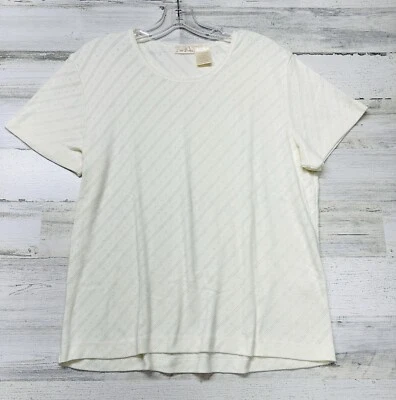 Camisa Bobbie Brooks vintage para mujer camiseta grande crema manga corta Foto 1 de 4