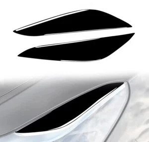 Tesla Modelo 3 Modelo Y 2017-2023 Negro Brillante Faro Párpados Cejas 2 un. - Imagen 1 de 4