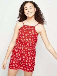 New Look - 915 Girls Red Floral Print Playsuit - Age 9 Years - Picture 1 of 4