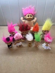 Job Lot Vintage Trolls Dolls Collectible - 10 Dolls. - Picture 1 of 11