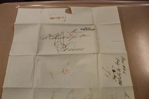 FRANCIA CARTA DOBLADA SIN ESTAMPILLAS 1846 VÍA DI PTBEAUVOISIN PARIS TO GENES INV FS17  - Imagen 1 de 3