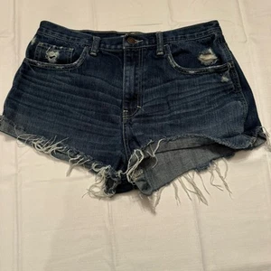 Hollister Denim Cut-Off Jean Shorts Distressed Women’s Juniors Size 11 Waist 30 - Picture 1 of 7