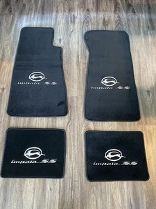 New! 1994-1996 Impala SS BLACK CARPET Floor Mats with Embroidered Logo 4pc - Picture 1 of 2