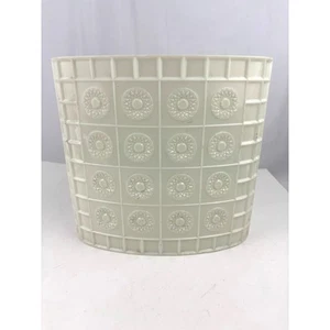 VTG White Lucite Acrylic Trash Can Atomic Starburst MCM 10" Tall - Picture 1 of 12