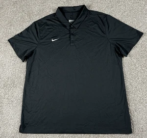 Nike Polo Uomo 2XL Grigio Tinta Unita Manica Corta Ricamata Poliestere XXL - Foto 1 di 10