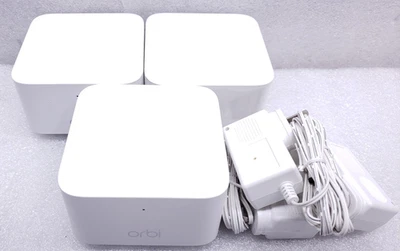 Netgear Orbi Tri-band Home WiFi AC1200 1x RBR10 Router, 2x RBS10 Satellite #99 - Image 1 of 4