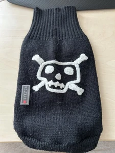 Wolters Hundepullover Strick Totenkopfmotiv 30cm waschbar 30Grad Rollkragen - Bild 1 von 5
