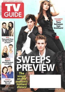 TV Guide Magazine Vampire Diaries Nina Dobrev Ian Somerhalder Paul Wesley 2010 - Picture 1 of 12