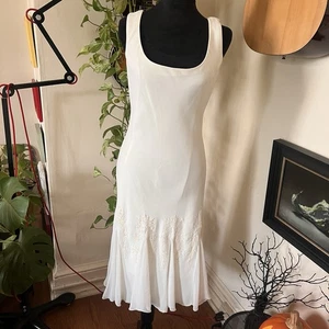 SL Fashions White Trumpet Style Midi White Dress  - Wedding Engagement - Size 10 - Picture 1 of 12