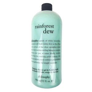 Philosophy Rainforest Dew Shampoo Shower Gel Bubble Bath 32 oz NEW - Picture 1 of 3
