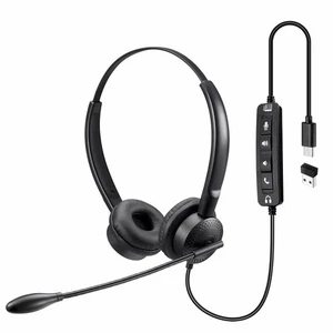 Adesso XTREAMP4T-TAA Headset with Push to talk - Stereo - USB Type C - Wired - Picture 1 of 7