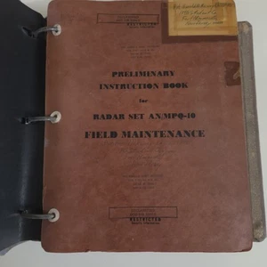 Declassified DOD 1952 Radar Set AN/MPQ-10 Field Maintenance Instruction Book - Imagen 1 de 24