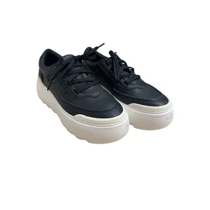 UGG Mujer Marin Mega Entrenador Tenis Plataforma Zapatos Negro Blanco Talla 7.5 - Imagen 1 de 8