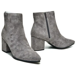 Aldo Fralissi Boots Women's Size UK 9.5 EU 42.5 US 11 Gray Suede Ankle Shoes - Picture 1 of 23