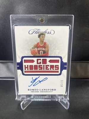 ROMEO LANGFORD 2019 FLAWLESS COLLEGIATE #109 ROOKIE JERSEY AUTO 05/15 RC - Image 1 of 4