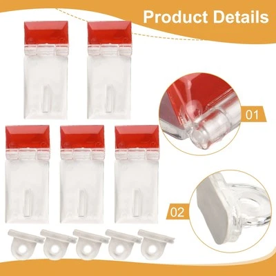 Cerniere Acriliche Trasparenti per Artigianato Installazione Rapida con Adesivo - Immagine 1 di 4