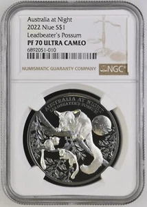 2022 AUSTRALIA Silver DOLLAR NGC PF-70 ULTRA CAMEO  - Picture 1 of 2