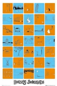 POSTER SUICIDI CONIGLIETTO Andy Riley Collage RARO NUOVO 24x36 - Foto 1 di 1