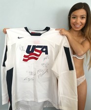 2006 U.S. USA Olympic Hockey Team autographed signed Nike jersey Mike Modano JSA