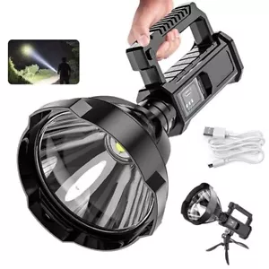 Torcia Potente Raggio 1KM Led Ricaricabile Power Bank Professionale - Imagen 1 de 12