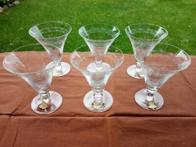 6 COPPE CRISTALLO 'KRISTALVAI' Vintage anni 50 - Immagine 1 di 4