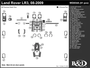 Land Rover LR3 2008 2009 KIT DE AJUSTE DE TABLERO a - Imagen 1 de 1