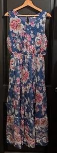 LARA G SILK BLEND FLORAL MAXI DRESS -  LIGHT & FLOWING - Size S - XL - 9650 NWT - Picture 1 of 18