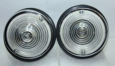 2x CLASSIC FIAT 500 D 600 D FRONT INDICATORS SIDELIGHT KIT ALUMINIUM CHROMED NEW - Image 1 of 4