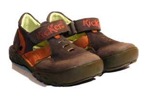 KICKERS Shoes Leather Infant Toddler Sandal Closed Toe size EU 29 US 11.5 Brown - Picture 1 of 9